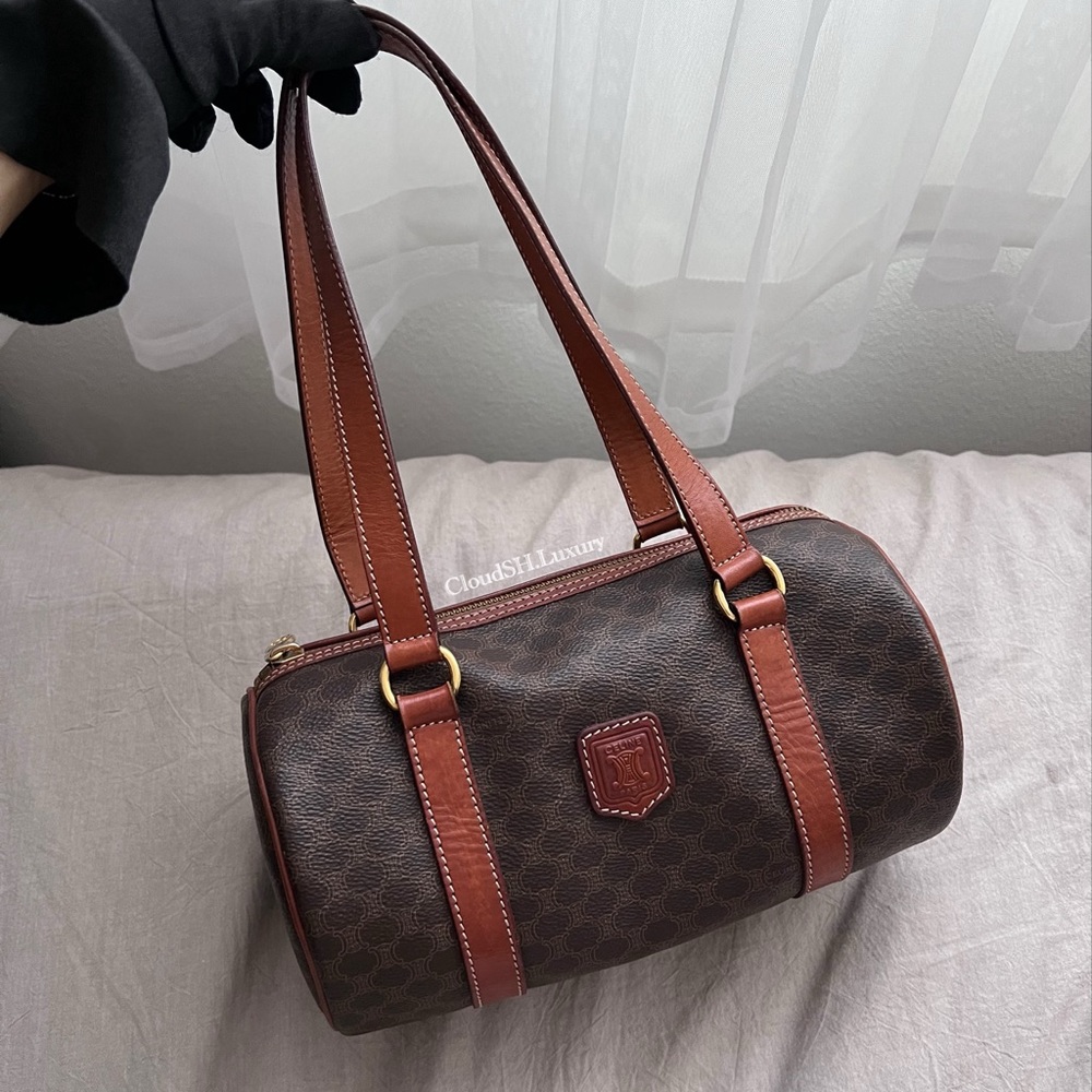 Auth Celine Vintage Macadam Barrel Bag - Great condition